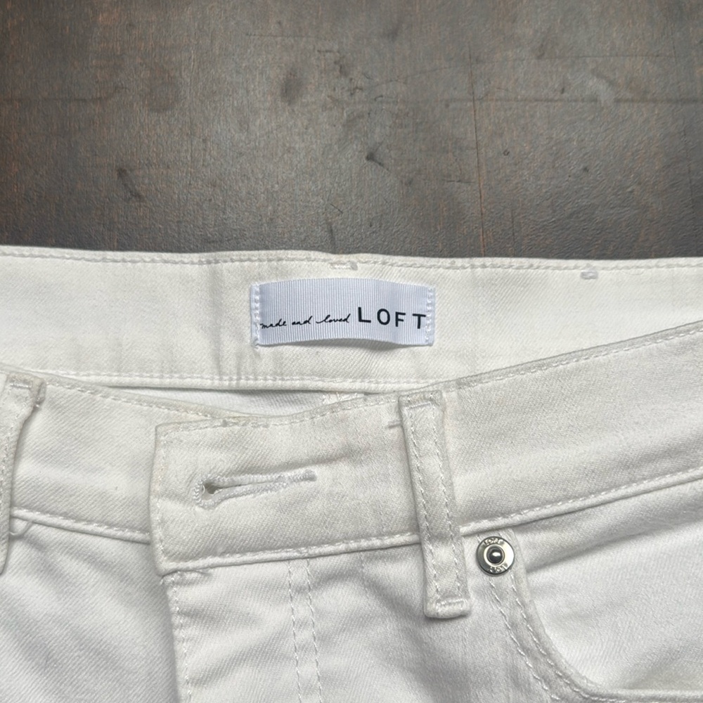 Loft white skinny jeans